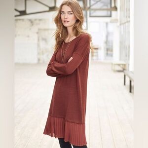 Wrap London Sweater Dress - Rust Red